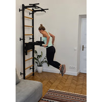 Stall bar for home with pull-up bar and dip station – BenchK 722