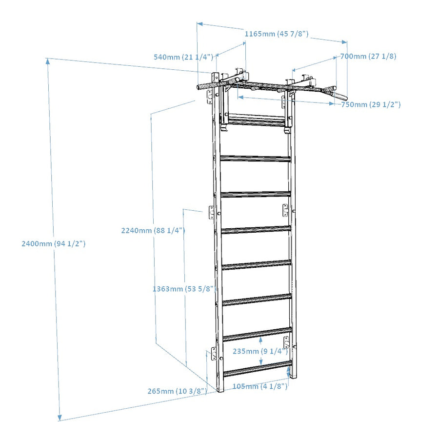 Wall bars for Physical Therapy and Rehabilitation – BenchK 731