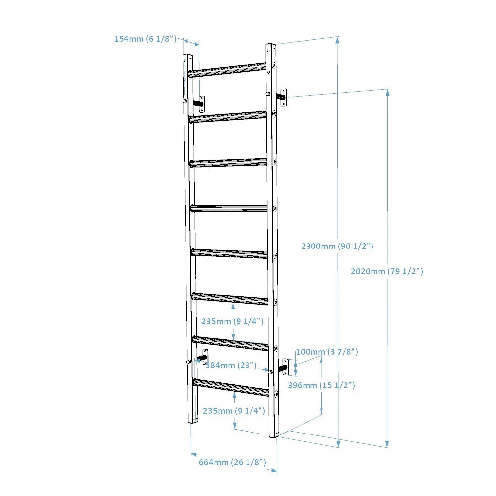 BenchK 200 B/W Wall Bars