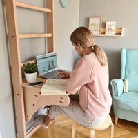 BenchK 112 Wooden Stall Bars With Desk