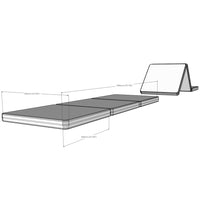 Foldable gymnastic mattress